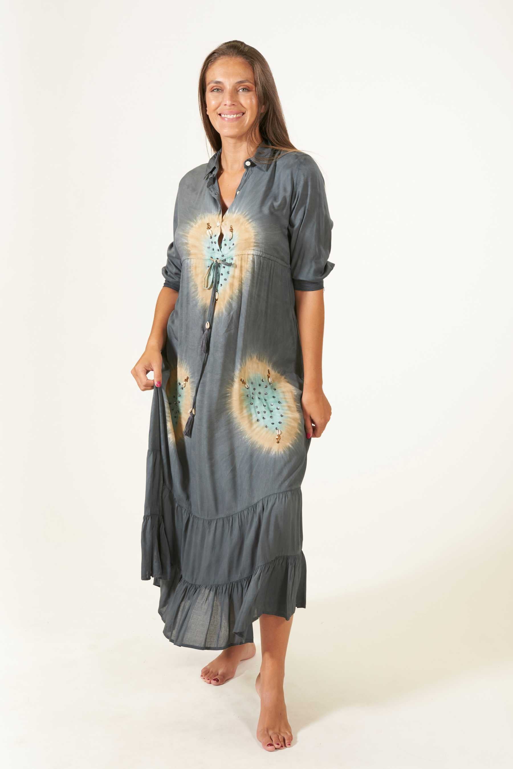 LONG DRESS FUNDY WABISABI - Vestido largo