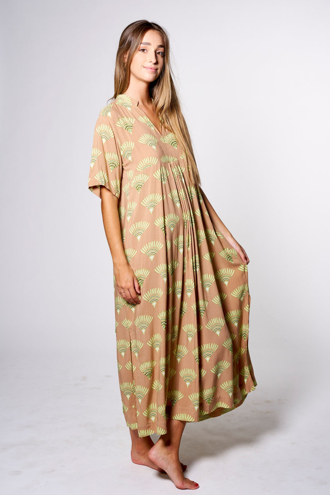 LONG DRESS HALEIWA AKARI Caramel