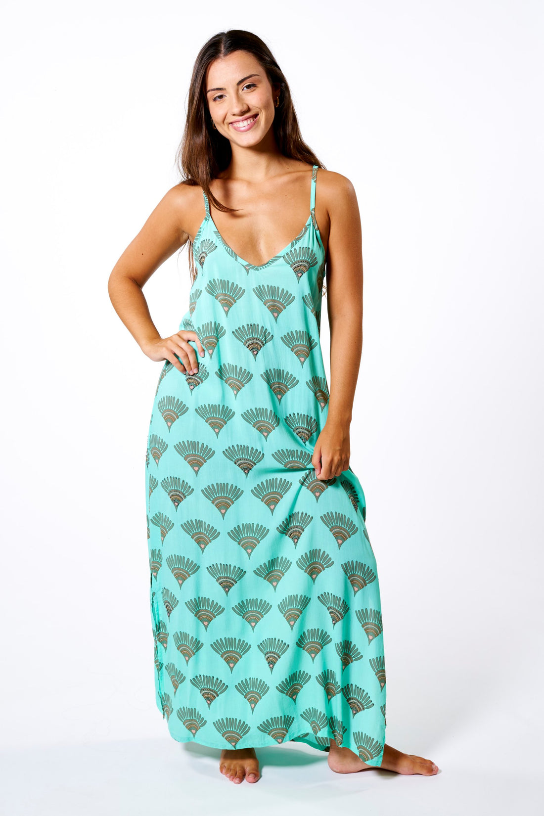 LONG DRESS TEBAS AKARI Sea