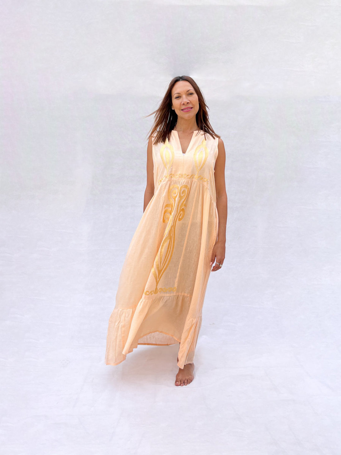 VESTIDO TIRANTE ANCHO LARGO
