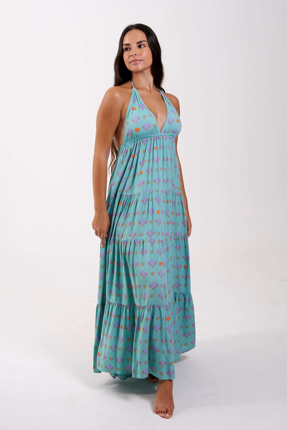 mele beach dresses Mele Purple Maxi Hawaiian Dress for Any Occasion main image 1