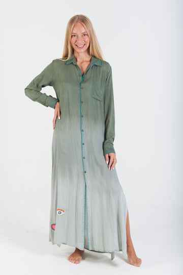 VESTIDO CAMISERO LARGO KAUPO MURUMURU